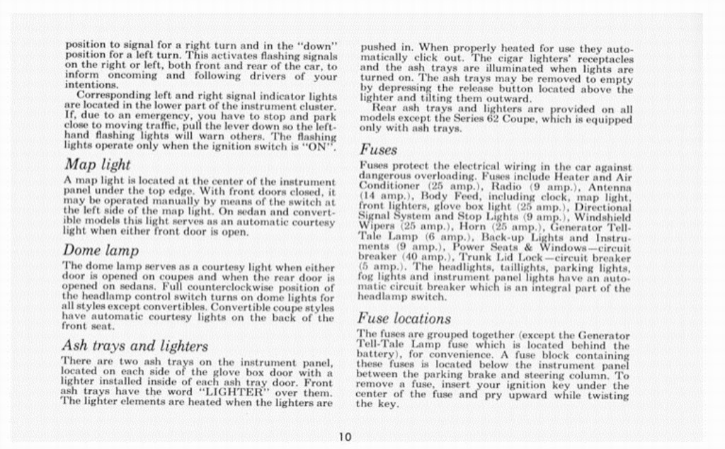 1959 Cadillac Owners Manual Page 16